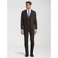 SteffenKlein Anzug Slim-Fit (3-tlg) braun|grau 48