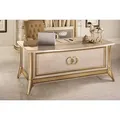 Luxus Schreibtisch Tisch Büro Office Antik Stil Barock Rokoko Schreibtische Neu - Beige