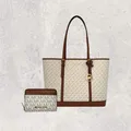 Michael Kors Tasche Shopper Portemonnaie Jet Set Travel Large Vanilla Braun NEU