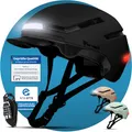 MIVELO Fahrradhelm Damen Herren Erwachsene mit Licht inkl. Helmschloss, NTA Zertifiziert bis 45km/h, Helm geeignet für E-Bike & S-Pedelec, Radhelm Ultraleicht & sicher, Unisex (Schwarz, L (57-61cm))