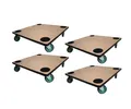 PROREGAL® Transportroller MegaDeal Profi Möbelroller Rollbrett Transporthilfe Rollwagen HERCULES, (4-St), Stabile Transporthilfe Rollbrett Möbelroller Möbel-Transport Rollwagen