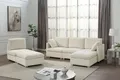 ATLANTIC home collection Wohnlandschaft, modularer 4-Sitzer mit 2 Hockern, weicher Cordbezug