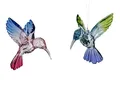formano 2er Set Girlande Eisvogel 12cm - Fensterdeko Hänger Hängedekoration bunt hängend aus multifarbenem Acryl gefertigt Tiermotiv Geschenk Einzug