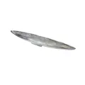 Dekoschale Dekoteller Allzweckschale Schiffchenform - aus Metall - silber - 80cm
