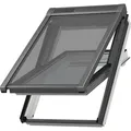 VELUX Hitzeschutzmarkise aussen Uni Schwarz 5060, 55x78 cm (102), GGU,Haltekrallen,Manuell,VELUX