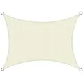 Sol Royal Sonnensegel Sonnensegel rechteckig 5x7m SolVision HS9, Creme, Wasserdurchlässig HDPE Atmungsaktiver Terrasse UV Sonnenschutz beige 500 cm x 1 cm x 700 cm
