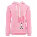 Zwillingsherz Hoodie "Paillette MOIN" mit Paillettenanker und gesticktem Schriftzug rosa LXL (L/XL)