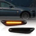 Seitenblinker Schwarz LED mit E-2x Passend für BMW 3er, E36, E46, E90-93