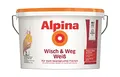 Alpina Wisch & Weg Wandfarbe – weiß matt – besonders schmutzabweisende und reinigungsfähige Dispersionsfarbe – optimal für stark beanspruchte Räume – 5 Liter
