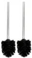 Bubble-Store WC-Reinigungsbürste WC-Bürste 2 Stück, (WC Bürstenkopf schwarz zum Abschrauben, rostfreier Edelstahl-Stil), Ersatz Toilettenbürste, Klobürste, Toiletten Ersatzbürste