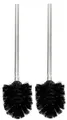2x WC Bürste Edelstahl Klobürste Bürstenkopf schwarz Ersatz Toilettenbürste