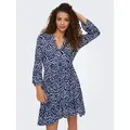ONLY Blusenkleid ONLCLEMMENTINE LIFE 3/4 DRESS WVN NOOS blau XS (34)