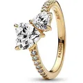 Pandora Fingerring Pandora Doppel-Herz Funkelnder Ring 161198C01 Damenring 56