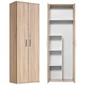 Mokebo Besenschrank, Sonoma Eiche, Holzwerkstoff, 4 Fächer, 60x180x34 cm, Waschküche, Mehrzweckschränke