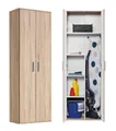 mokebo Mehrzweckschrank Der Lange (60x180 cm, mit Staubsaugerfach) Besenschrank, Putzschrank, Flurschrank & Haushaltsschrank in Holz