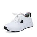 Rieker Damen Low-Top Sneaker M4903, Frauen Halbschuhe, lose Einlage,Sportschuhe,Freizeitschuhe,Turnschuhe,Laufschuhe,Weiss (80),39 EU / 6 UK