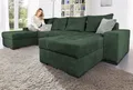 COLLECTION AB Wohnlandschaft Josy XL U-Form, B: 313 cm in Cord, Cord-Mix, Bettfunktion, Bettkasten & 2 Zierkissen, Federkern