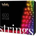 Twinkly Strings 600 LED RGB, LED-Lichtstreifen für außen und innen, intelligente mehrfarbige Weihnachtsbeleuchtung, kompatibel mit Alexa und Goog... - Schwarz