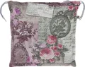 Sitzkissen Hocker Rom 0798 rosa-grau Blumen Landhaus 50x50x6 cm KETTtex