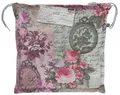 KETTtex Hockerauflage Hocker Rom 0798 rosa-grau Blumen Landhaus 50x50x6 cm KETTtex