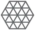 Zone Denmark Triangles Topfuntersetzer, Hitzebeständig bis 250 °C, Silikon Untersetzer, Dekorative Untersetzer für Töpfe und Pfannen, Spülmaschinenfest, 16 x 14 cm, grau (cool Grey)