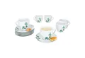 MamboCat Tasse 6er Set Eukalyptus Kaffeetassen mit Untertassen 6 Personen Porzellan, Porzellan