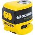 Oxford Micro XA5, Bremsscheibenschloss m. Alarm - Schwarz/Gelb
