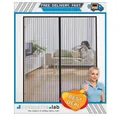 Fliegengitter Balkontür Magnet 80x200cm Schwarz Dicht Automatisch