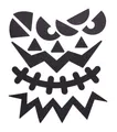 creativ company Halloween Gesichter Sticker 15x16.5 cm Grusel Deko Aufkleber