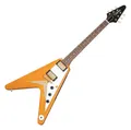 Epiphone Custom 1958 Korina Flying V (White Pickguard) E-Gitarre Aged Natural