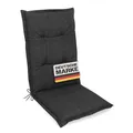 Gardissimo Premium Hochlehner Gartenstuhlauflage Anthrazit 120 x 50 x 8 cm Polsterauflage mit Schaum-Vliesfüllung UV-Lichtecht Stuhlauflage Sitzauflage
