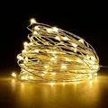 Jsdoin Lichterketten Batterie,15m 150LEDs Draht Lichterkette mit Batterie,Klein Innen Lichterkette für Tüllrock,Weihnachten,Schlafzimmer,Party, Hochzeit,Baumdekoration (Warmweiß, 1 Pcs 15m150leds)
