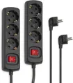 Hama 2er-Set Steckdosenleiste 3-fach 2x Mehrfachsteckdose mit AN/AUS - Schalter