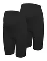 VERO Moda Maternity Damen Vmmisa Hw Seamless Biker Noos 2p Shorts, Black/Pack:Black, S-M EU
