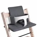 Hoppediz Hochstuhl Sitzkissen Set, passend für Stokke Tripp Trapp, 2-teilig, 100% Bio-Baumwolle, Lanzarote