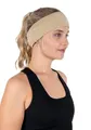 Premium Sportstirnband – Feuchtigkeitsableitendes, Rutschfestes Stirnband für Männer und Frauen. Ideal für Fitnes, Laufen, Radfahren und Yoga, Farbe: Beige