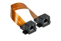 Good Connections RJ45 Ethernet LAN Tür-/Fensterdurchführung - High-Quality, extrem flach - beidseitig RJ45-Buchse - Gesamtlänge inkl. Stecker 25 cm, flexible Länge 18 cm