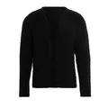 KNIT FACTORY - Becky Strickjacke - Kurzer Damen Strickjacke - Cardigan mit Wolle - Gestrickte Jacke in Hüfthöhe - Hochwertige Qualität - Schwarz - 40/42