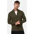 Indicode Strickjacke Herren Lau Herrenstrickjacke grün S (48)