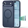 ESR für iPhone Air Hülle mit Kamerasteuerung Capture Button, Kompatibel mit Magsafe, Magnetische Handyhülle für iPhone 17 Air Case, Zertifizierter Militärschutz Starke Stoßfest, Matt Blau