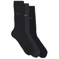 3er Pack BOSS Herren Socken Strümpfe mittelhoch Baumwoll-Mix Schwarz Dunkelblau