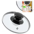 KADAX Topfdeckel "Caserta", Universaldeckel aus Glas mit Schwarzmatt griff, 30 cm