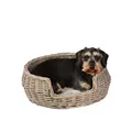UNUS® Hundebett Hundekorb Hundekörbchen Schlafplatz Hund grau mit Kissen