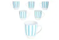 MamboCat Becher Split türkis 6er Set Kaffeebecher 300ml Porzellan-Tasse 6 Personen, Porzellan