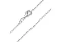 Materia Silberkette Damen Mädchen Silber Ankerkette gewalzt 1mm K97, 925 Sterling Silber, rhodiniert