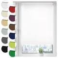 Verdunkelungsrollo Klemmfix ohne Bohren 35cm x 100cm Weiß Verdunklungsrollo Fensterrollo Rollo Seitenzugrollo Klemmrollo für Fenster & Tür