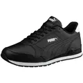PUMA ST RUNNER V2 FULL L Sneaker mit Schnürverschluss, mit SOFTFOAM+ Dämpfungstechnologie, aus Leder schwarz 44 EU