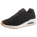 Skechers Uno - Stand on Air Sneaker, Freizeitschuh, Halbschuh, Schnürschuh mit extra Dämpfung schwarz 42 EU