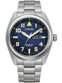 CITIZEN Herren Analog Quarz Uhr mit Titan Armband BM8560-88LE, Blau