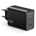 USB C Ladegerät 65W, 3-Port【2 USBC+1 USBA】 USB-C Netzteil PPS Schnellladegerät PD+QC Charger kompatibel mit Mac Book Pro/Air/ipad/iPhone12/13/14/15/16 Pro Max/Samsung Galaxy S22/S23/S24/Tablet/Laptop